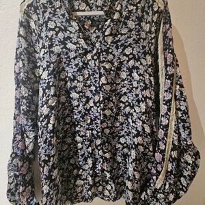 Free People Multicolor Floral Blouse